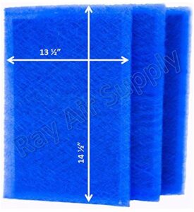 rayair supply 16x16 dynamic air cleaner replacement filter pads 16x16 refills (3 pack)