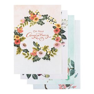 dayspring anniversary - inspirational boxed cards - floral border - 18561