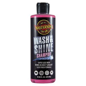 masterson's car care mcc_102_16 wash & shine shampoo - premium car wash soap - works with foam cannons, foam guns, bucket washes, and power washers (16 oz)