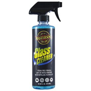 masterson's car care mcc_105_16 glass cleaner - streak-free shine safe for clear and tinted windows - water repelling technology keeps glass ultra clean (16 oz)
