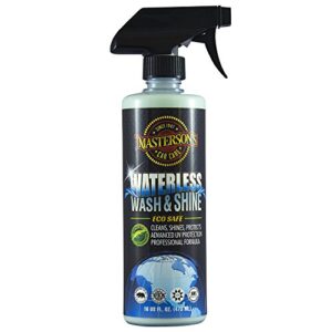 masterson's car care mcc_106_16 waterless wash & shine - waterless car wash and wax - instantly cleans and shines - works on cars, trucks, rv, motorcycles, boats, apartments (16 oz.)