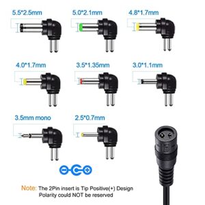 SoulBay 12W Universal Multi Voltage AC/DC Adapter Switching Power Supply with 8 Selectable Adapter Plugs, Suitable for 3 V to 12 V Device