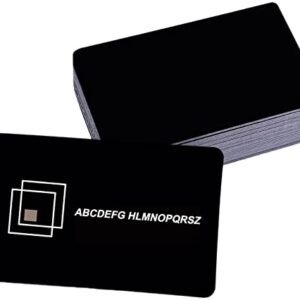 MS WGO 100pcs Laser Engraved Metal Business Cards Blanks 3.4x2.1in Thicknes (0.45mm)