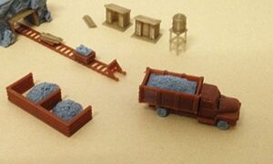 outland models train railway ore mining accessories: cart truck shanty. n scale