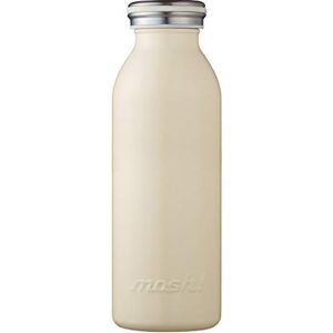 mosh! dmmb450iv water bottle, vacuum insulated, screw type, mug, bottle, 1.5 fl oz (0.45 l), ivory