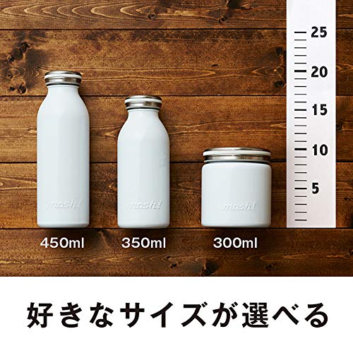 mosh! DMMB450IV Water Bottle, Vacuum Insulated, Screw Type, Mug, Bottle, 1.5 fl oz (0.45 L), Ivory