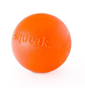 planet dog orbee-tuff squeak ball orange dog fetch toy