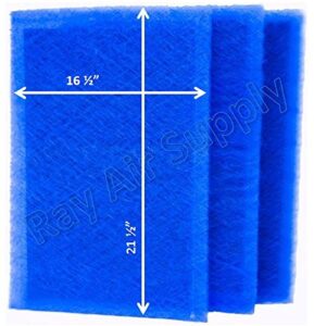 rayair supply 18x24 dynamic air cleaner replacement filter pads 18 x 24 refills (3 pack)