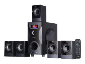 befree sound 5.1 channel surround sound bluetooth speaker system in black