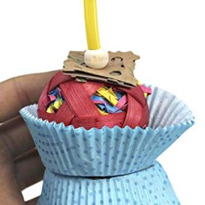 Bonka Bird Toys 1080 Cane Cake Foraging Parrot cage Toys Cages Shredder Cockatiel Quality Product Hand Made in The USA