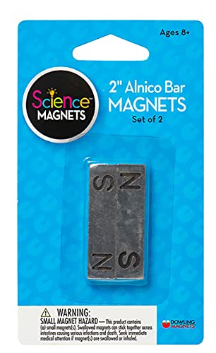 Dowling Magnets Alnico Bar Magnet (1.88 inches long x .46 inch wide x .24 inch thick), Set of 2