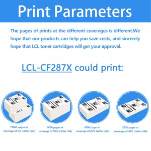 LCL Remanufactured Toner Cartridge Replacement for HP 87A 87X CF287A CF287X 18000 Pages M506dn M506x M506n M506dn MFP M527z M527dn M527f M527c 501N M501n M501dn (1-Pack Black)