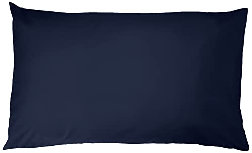 Amazon Basics Microfiber Pillowcase, Set of 2, Navy Blue, 31.5" L x 19.7" W