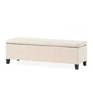 great deal furniture sarelia bench storage ottoman (light beige)