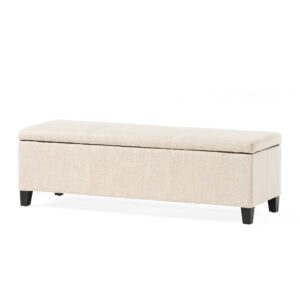 Great Deal Furniture Sarelia Bench Storage Ottoman (Light Beige)