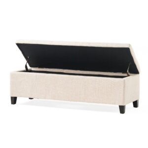 Great Deal Furniture Sarelia Bench Storage Ottoman (Light Beige)