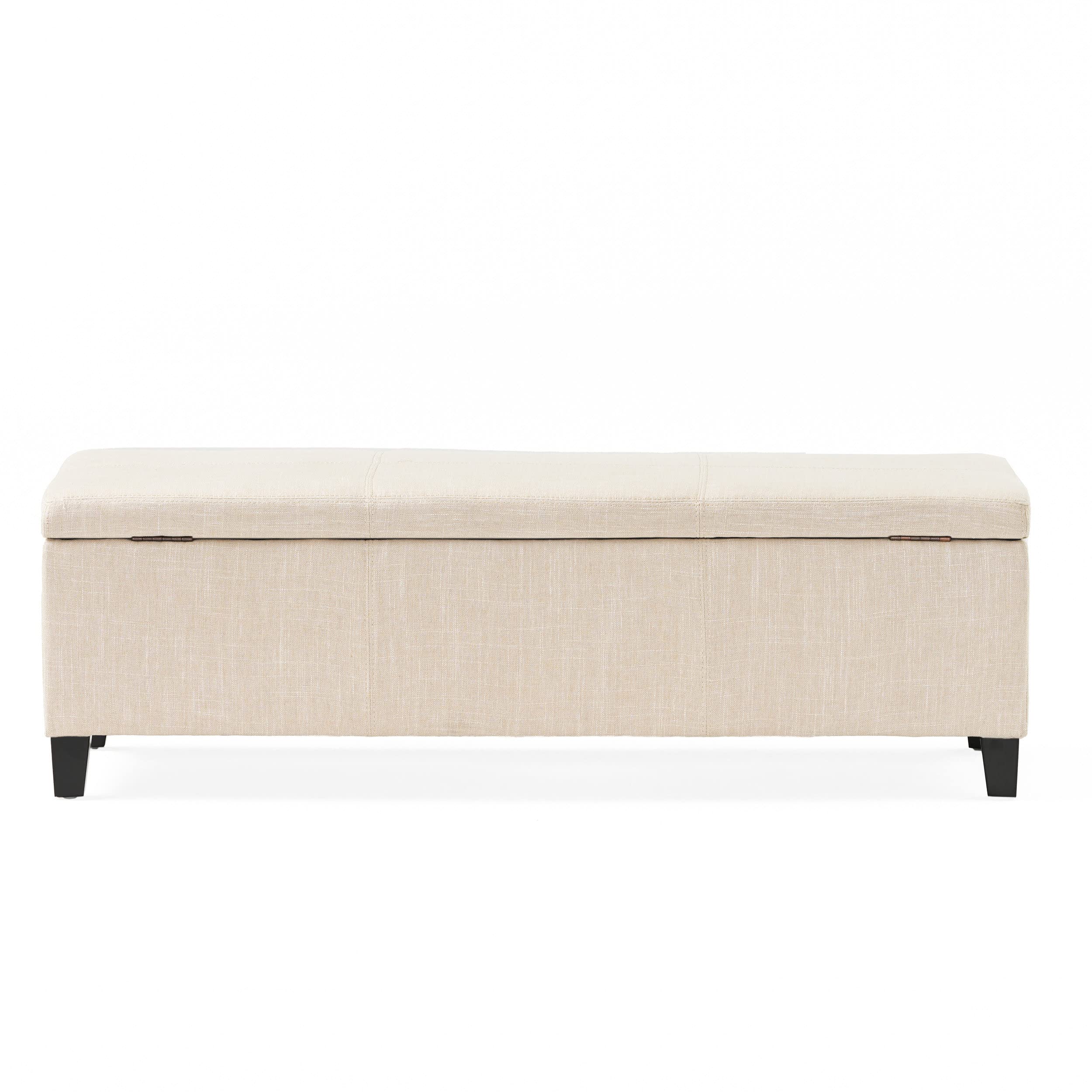 Great Deal Furniture Sarelia Bench Storage Ottoman (Light Beige)