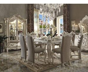 acme furniture versailles counter height table - 61150 - bone white