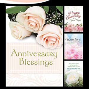 Boxed Greeting Cards - Christian Anniversary Cards with Envelopes - Anniversary Blessings - KJV Scripture - Package of 12