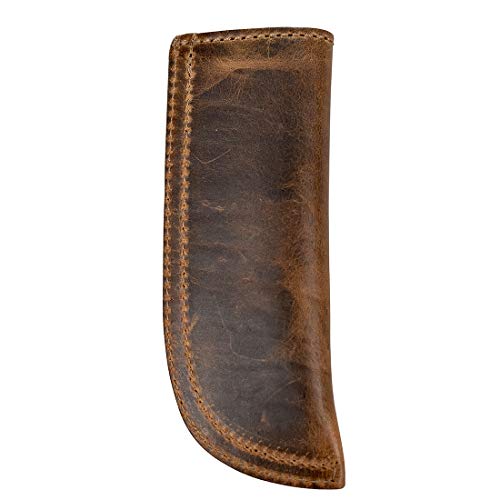 Hide & Drink, Leather Hot Handle, Panhandle Potholder, Double Layered Double Stitched, Slides On/Off Easily Onto Metal Skillet Grips, Essential Cookware Handmade Includes 101 Year Warranty :: Espresso