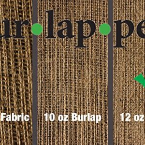 Burlapper Burlap Jute Fabric, 40 Inch x 5 Yards, 12 oz Decorator Quality