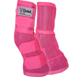 cashel crusader leg guard fly boots, pink, horse