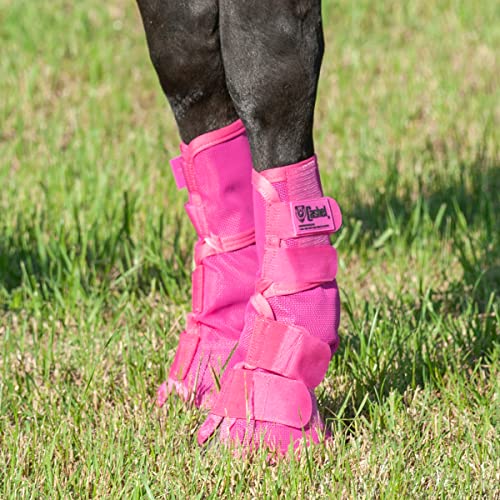 Cashel Crusader Leg Guard Fly Boots, Pink, Horse