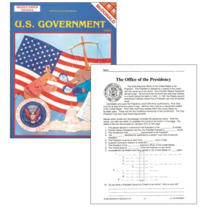 mcdonald publishing mc-r561 u.s. government reproducible book, grade: 6 to 9, 0.1" height, 8.6" wide, 11.3" length