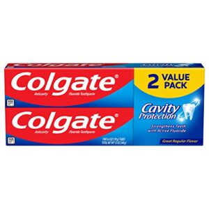 colgate cavity protection toothpaste with fluoride - 6 ounce twin pack