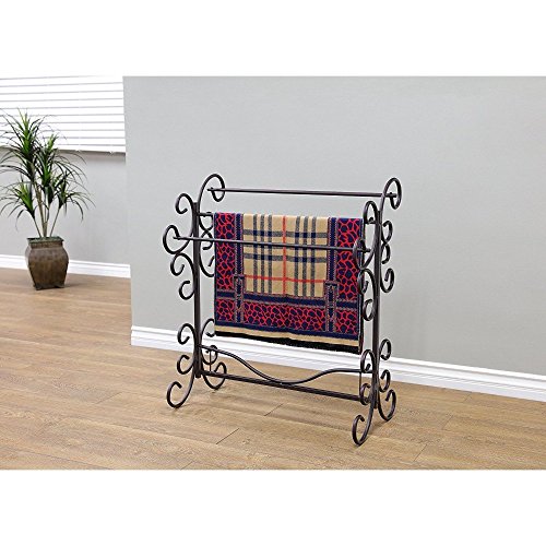 Frenchi Home Furnishing Blanket Rack, 35.5"H, Black