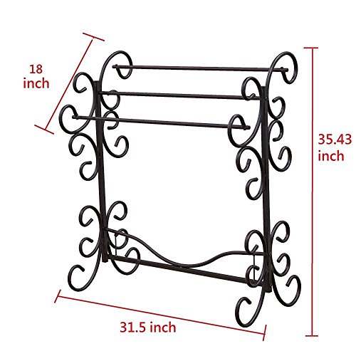 Frenchi Home Furnishing Blanket Rack, 35.5"H, Black