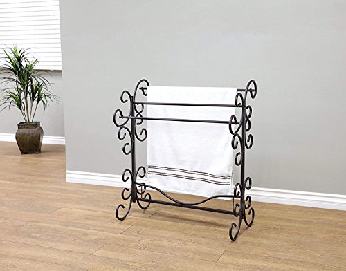 Frenchi Home Furnishing Blanket Rack, 35.5"H, Black