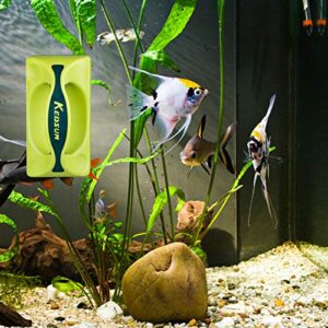 KEDSUM Magnetic Aquarium Fish Tank Cleaner, Fish Tank Glass Cleaner, Floating Clean Brush with Handle Design