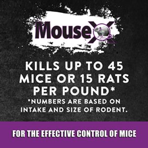 MouseX Bait Pellets, All-Natural Poison Free Humane Rat and Mouse Rodenticide Pellets, 1 lb. Bag - EcoClear Products