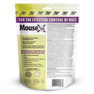 MouseX Bait Pellets, All-Natural Poison Free Humane Rat and Mouse Rodenticide Pellets, 1 lb. Bag - EcoClear Products