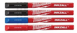 milwaukee 48-22-3165 4pk inkzall color ultra fine point pen