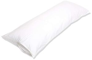 amazon basics 100% cotton hypoallergenic pillow protector case body, white, 55" l x 21" w