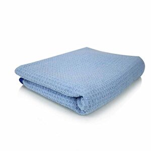 chemical guys mic_703s_01 premium waffle weave drying towel, light blue (36"x 25") great for larger cars, trucks, suvs, rvs & more