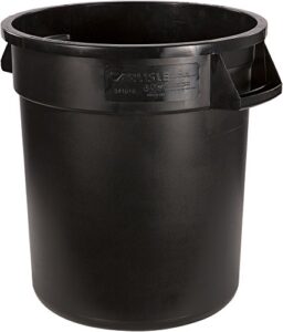 carlisle foodservice products 34101003 round waste container, 10 gal, black