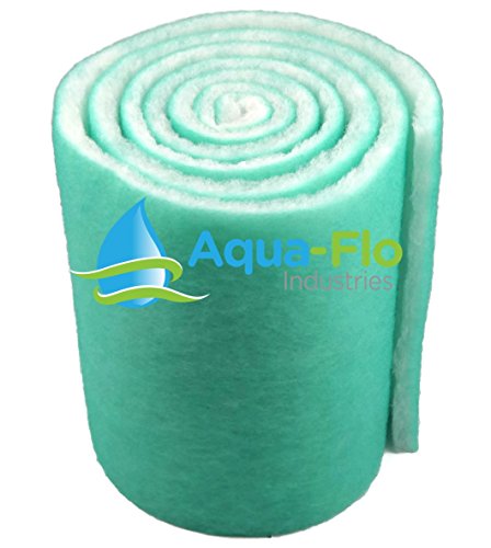 Aqua-Flo 12" Pond & Aquarium Filter Media, 72" (6 Feet) Long x 1" Thick (Green/White)