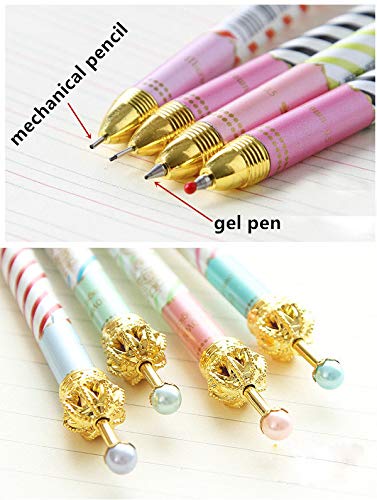 Ipienlee Crown Desigh 0.5 MM Black Ink Gel Pens for School, Office or Family Use, 12pcs