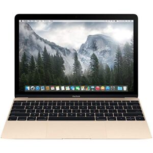 apple macbook retina display laptop (12 inch full-hd led backlit ips display, intel core m-5y31 1.1ghz up to 2.4ghz, 8gb ram, 256gb ssd, wi-fi, bluetooth 4.0) gold (renewed)