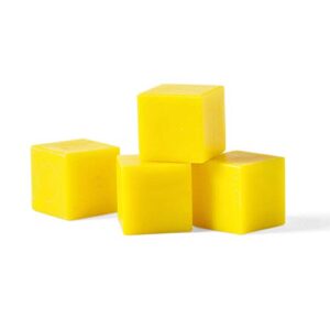 hand2mind Yellow Plastic Base Ten Blocks, Units Set, Place Value Blocks, Counting Cubes for Kids Math, Base 10 Math Manipulatives for Kids, Kindergarten Homeschool Supplies (Set of 100)