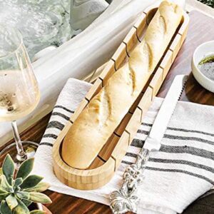 Arthur Court Designs Baguette Board with Grape Pattern Bread Cake Knife 20.6 inch x 6.8 inch x 1.8 inch