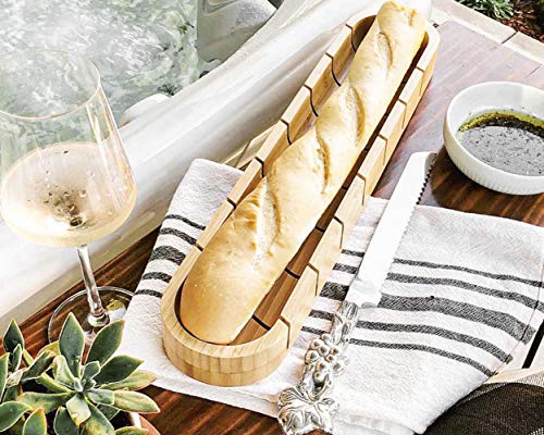 Arthur Court Designs Baguette Board with Grape Pattern Bread Cake Knife 20.6 inch x 6.8 inch x 1.8 inch