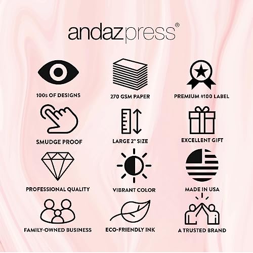 Andaz Press Birthday Fancy Frame Gift Tags, Thank You for Celebrating with Us, Unicorn, 24-Pack, for Gifts and Party Favors