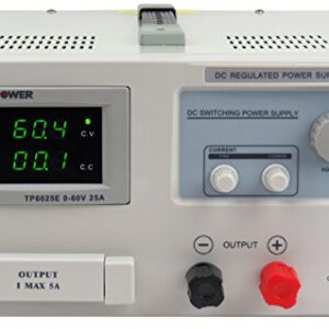 TekPower TP6025E DC Adjustable Switching Power Supply 60V 25A Digital Display