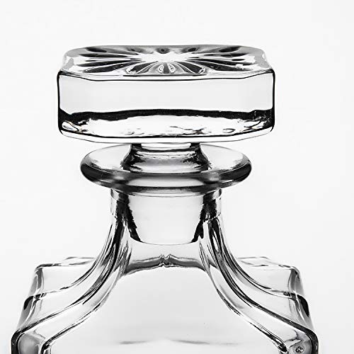 Square 26oz Whiskey Decanter with Glass Stopper