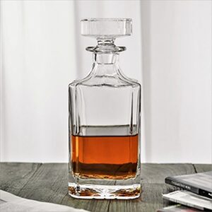 Square 26oz Whiskey Decanter with Glass Stopper