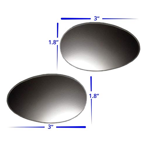 Blind Spot Car Mirrors: Semi Oval Convex Rear View/Side Car Mirror |Automotive Exterior Accessories | Blindspot Stick On Mirror For Car By Utopicar (2pack)